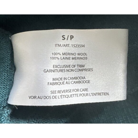 Banana Republic Women’s, 100 % Merino Wool, Crewneck Sweater, small, green - Picture 7 of 8